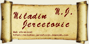 Miladin Jerčetović vizit kartica
